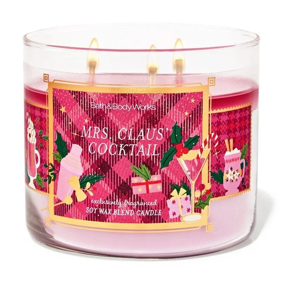 “Mrs Claus’ Cocktail” 3-Wick Candle by Bath & Body Works, 14.5 oz / 411 g, NWT - Picture 2 of 5